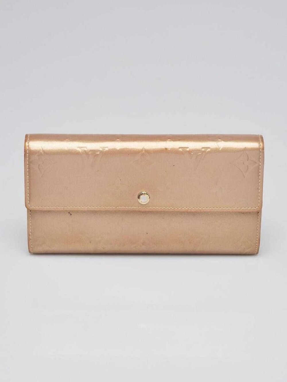 Louis Vuitton Gold Monogram Vernis Sarah Wallet